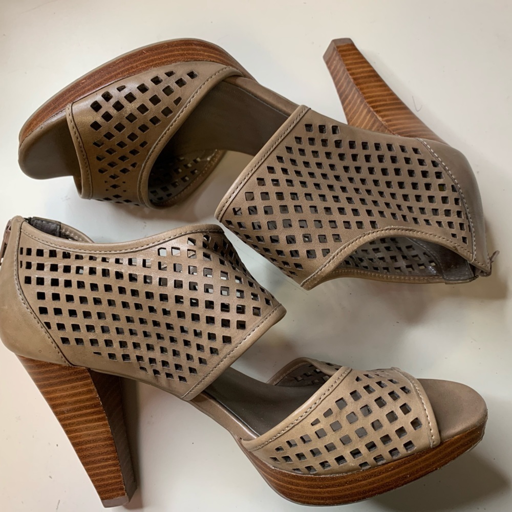 Franco Sarto Open Toe 4.5 Inch Heel - Size 9